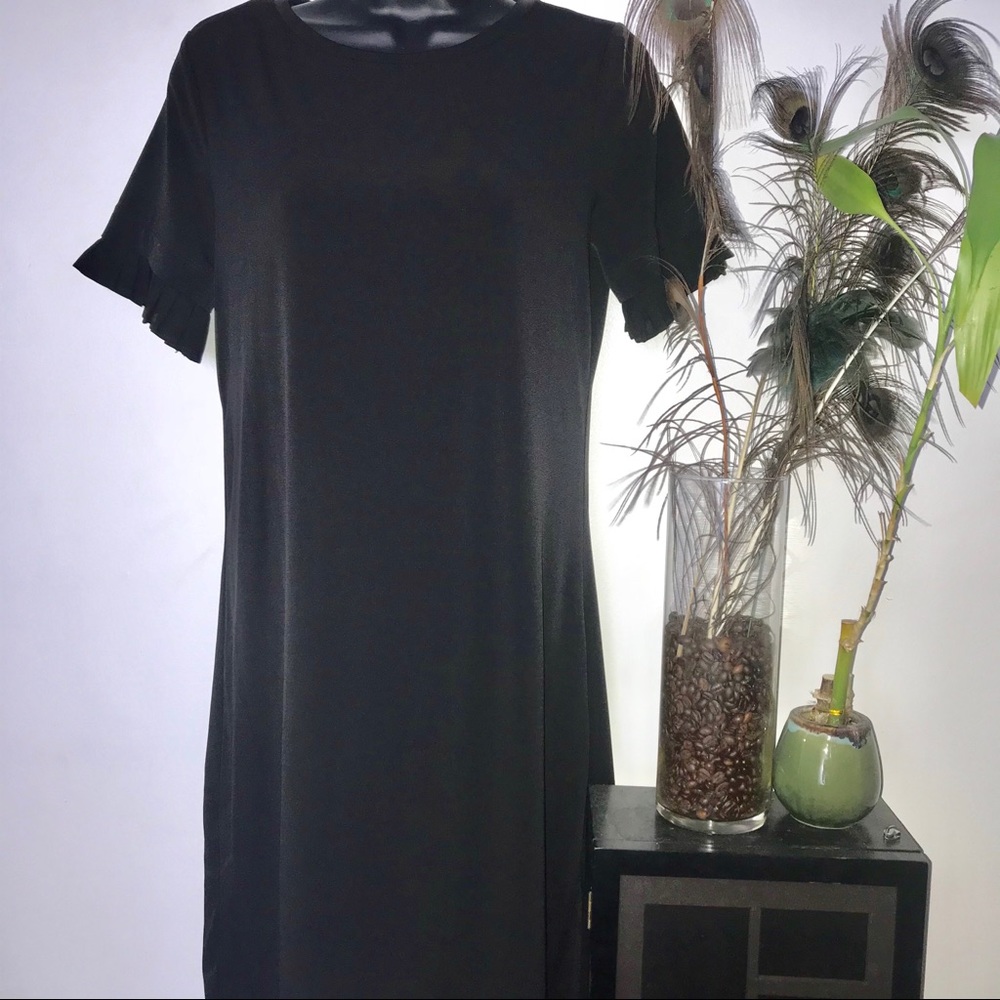 Michael Kors Black Ruffle Sleeve Dress